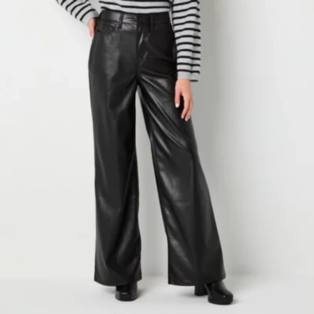 a.n.a Womens High Rise Faux Leather Pant