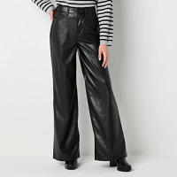 a.n.a Womens High Rise Faux Leather Pant