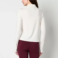 Stylus Womens Long Sleeve Mock Neck Top