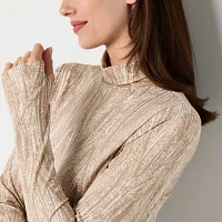 Stylus Womens Long Sleeve Mock Neck Top