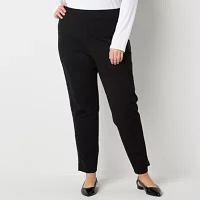 Liz Claiborne-Plus Straight Fit Trouser