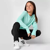 Xersion Little & Big Girls Seamless Crew Neck Long Sleeve T-Shirt