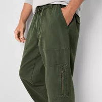 Arizona Mens Relaxed Straight Fit Herringbone Cargo Pant