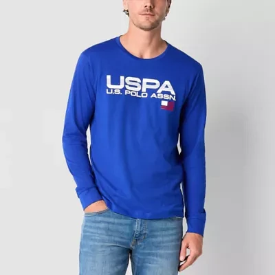 U.S. Polo Assn. Mens Crew Neck Long Sleeve Classic Fit Graphic T-Shirt