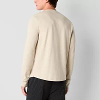 Stylus Mens Crew Neck Long Sleeve Pocket T-Shirt