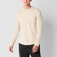 Stylus Mens Crew Neck Long Sleeve Pocket T-Shirt