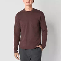 Stylus Mens Crew Neck Long Sleeve Pocket T-Shirt