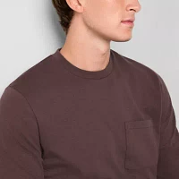 Stylus Mens Crew Neck Long Sleeve Pocket T-Shirt