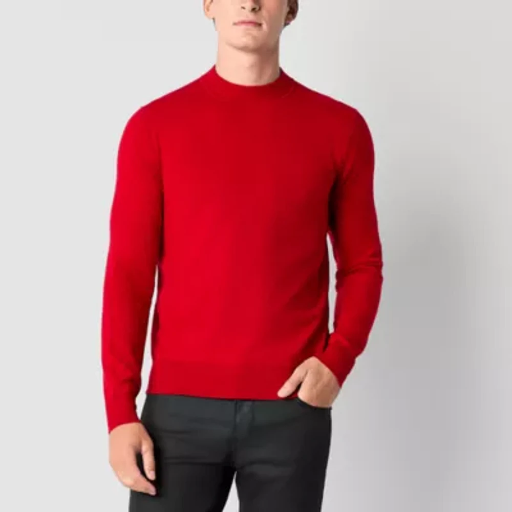 J. Ferrar Mens Long Sleeve Mock Neck Top