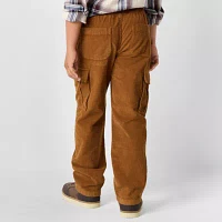 Thereabouts Little & Big Boys Pull-On Corduroy Straight Cargo Pant