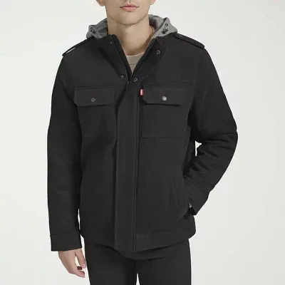 Levi's Military Mens Sherpa Lined Hooded Midweight Work Jacket