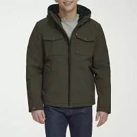 Levi's Mens Water Resistant Wind Resistant Hooded Midweight Softshell Jacket