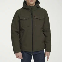 Levi's Mens Water Resistant Wind Resistant Hooded Midweight Softshell Jacket