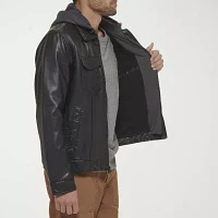 Levi's Mens Faux Leather Lined Water Resistant Sherpa Midweight Jacket