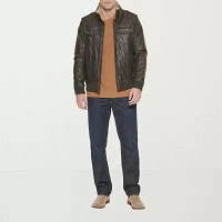 Levi's Mens Faux Leather Lined Water Resistant Sherpa Midweight Bomber Jacket