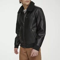 Levi's Mens Faux Leather Lined Water Resistant Midweight Bomber Jacket