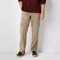 Arizona Mens Relaxed Straight Fit Herringbone Cargo Pant