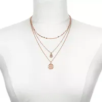 Bijoux Bar Delicates Rose Tone 16 Inch Link Round Strand Necklace