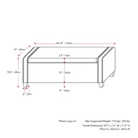 Boston Living Room Collection Storage Nailhead Trim Bench
