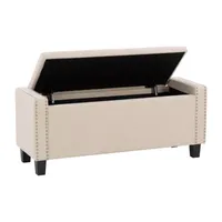 Boston Living Room Collection Storage Nailhead Trim Bench