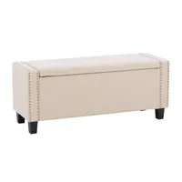 Boston Living Room Collection Storage Nailhead Trim Bench