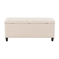 Boston Living Room Collection Storage Nailhead Trim Bench