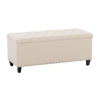 Boston Living Room Collection Storage Nailhead Trim Bench