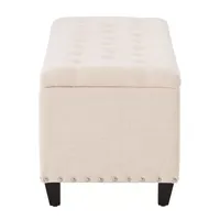 Boston Living Room Collection Storage Nailhead Trim Bench