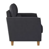 Georgia Living Room Collection Sharkfin-Arm Upholstered Loveseat