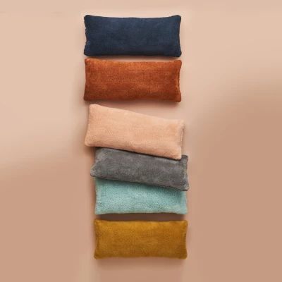 Home Expressions Fleece Plush Oversized 14x34 Lumbar Pillow