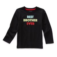 Okie Dokie Toddler Boys Crew Neck Long Sleeve Graphic T-Shirt