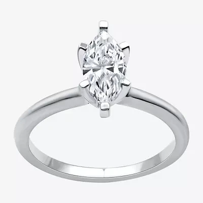 1 CT. Lab-Grown (G / SI1-SI2) Diamond Marquise-cut Solitaire Engagement Ring 10K or 14K Gold