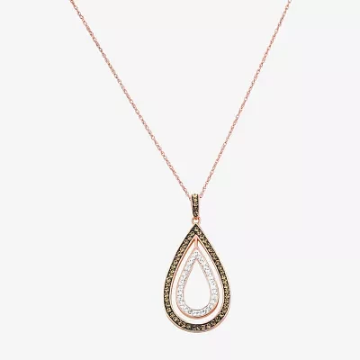 Rose 'N Chocolate Crystal Pendant Necklace