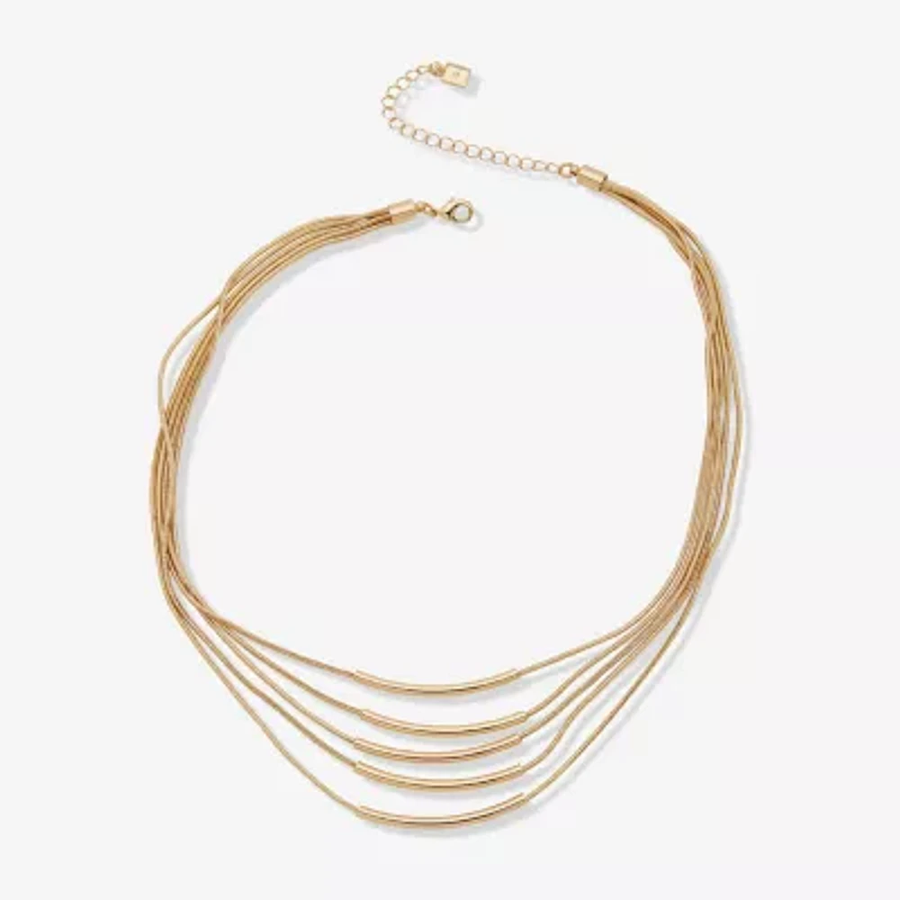 Worthington Gold Tone 17 Inch Snake Strand Necklace