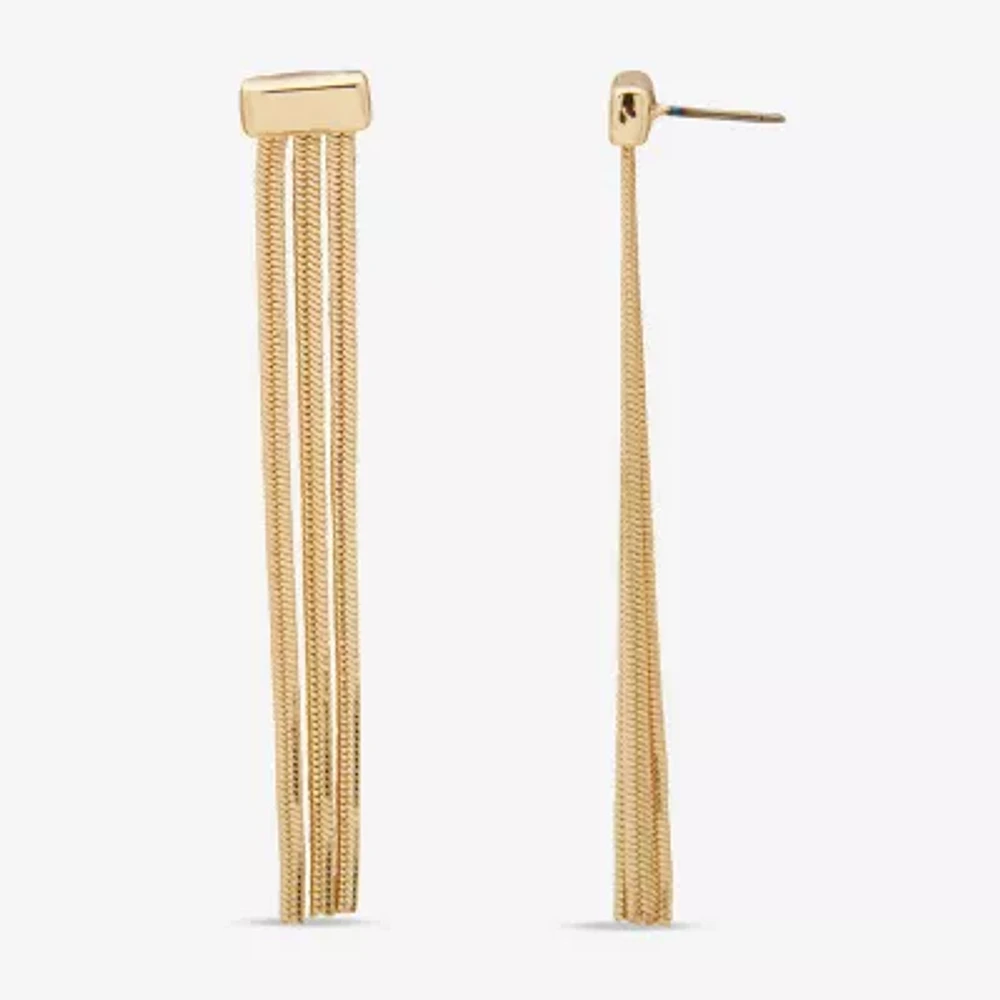 Worthington Snake Chain Linear Drop Earrings