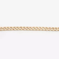 Worthington Toggle Charm Simulated Pearl 8 Inch Curb Chain Bracelet