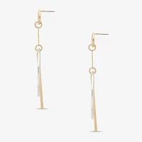 a.n.a Two Tone Circle Linear 86.4mm Drop Earrings