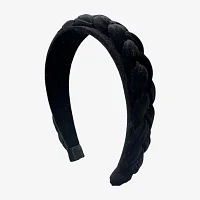 Bijoux Bar Black Velvet Braided Womens Headband