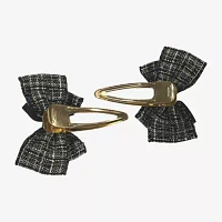 Bijoux Bar Black Ribbon Bow 2-pc. Hair Clip