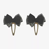 Bijoux Bar Black Ribbon Bow 2-pc. Hair Clip