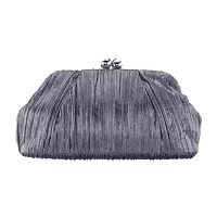 I. Miller Wisty Pleated Metallic Frame Clutch Evening Bag