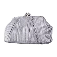 I. Miller Wisty Pleated Metallic Frame Clutch Evening Bag