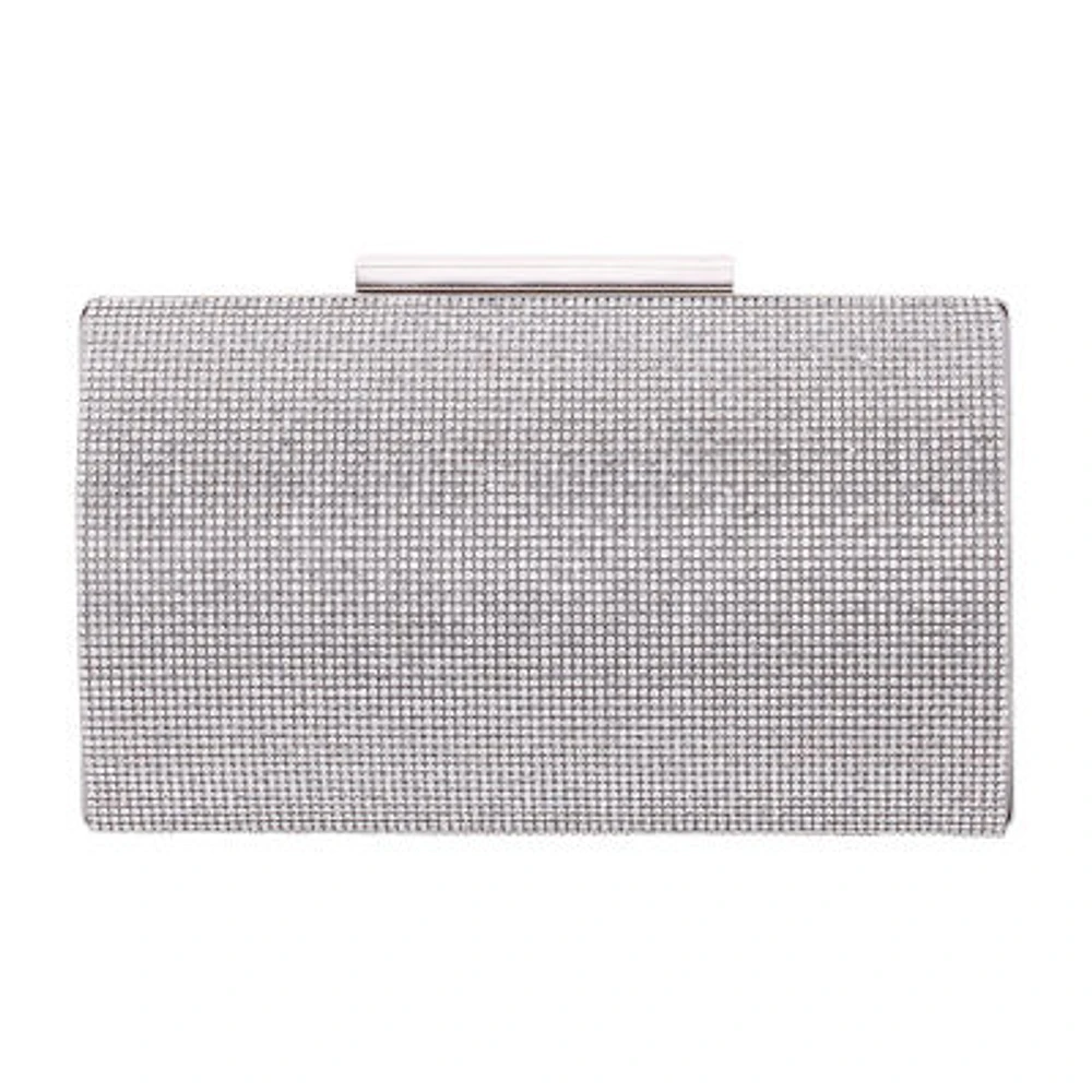 I. Miller Cutie Crystal Front Curved Minaudiere Embellished Evening Bag