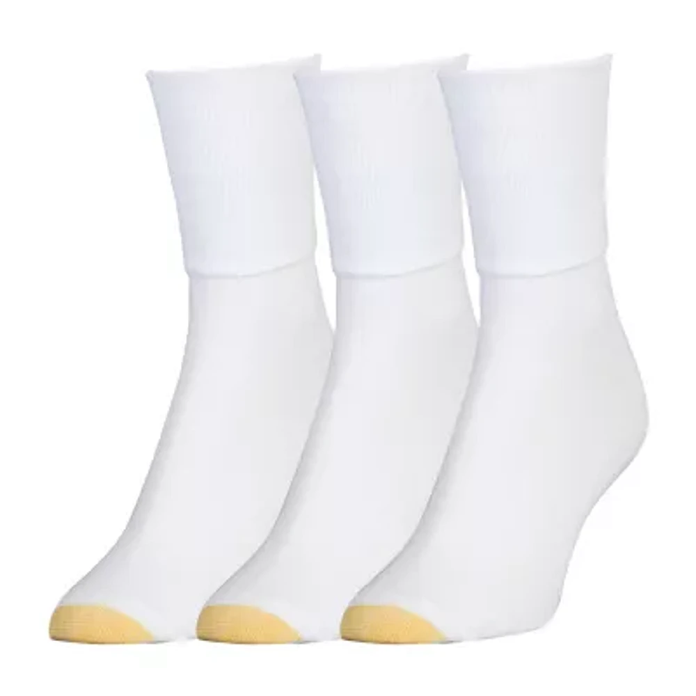 Gold Toe Casual 3 Pair Turncuff Socks Womens