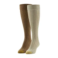 Gold Toe Tuckstitch 2 Pair Knee High Socks Womens