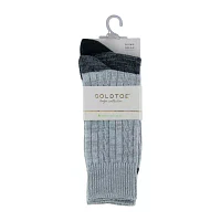 Gold Toe Soft Cable 2 Pair Crew Socks Womens