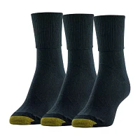 Gold Toe Casual 3 Pair Plus Tall Turncuff Socks Womens