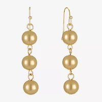 Liz Claiborne Linear Round Drop Earrings