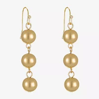 Liz Claiborne Linear Round Drop Earrings