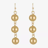 Liz Claiborne Linear Round Drop Earrings